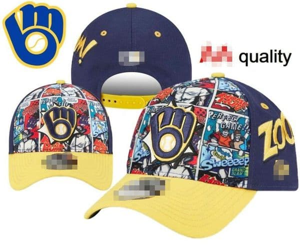 2026 Men's Classic cap Brewers Flat Peak 2025 World series Snapack Strapback Heart Full Size Closed Caps Fashion Hip Hop Women Baseball Sports All Team Fitted Hats a