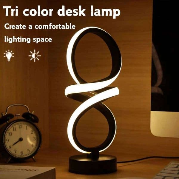 Modern creative LED lamp, suitable for bedrooms, bedside tables, offices, USB dimmable button desk lamp
