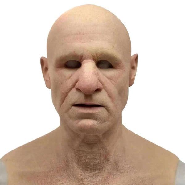 Old Man Halloween April Fools Day Wrinkle Full for Head Face Mask Party Supplies Thriller Cosplay Prop 26Y0422
