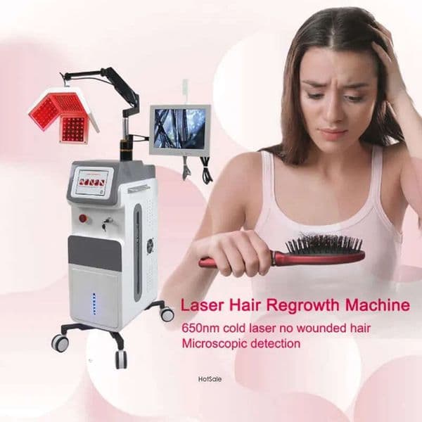 Ace Newest Diode Laser Hair Growth Machine 650Nm Hair Regrowth Scalp Treatment Detection System Hair Loss Treatment Salon Device thumbnail 2