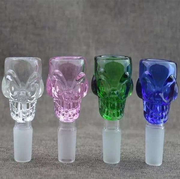 Glass Pipes Smoking Manufacture Hand-blown hookah Colorful Skeleton Ghost Head Bubble Head