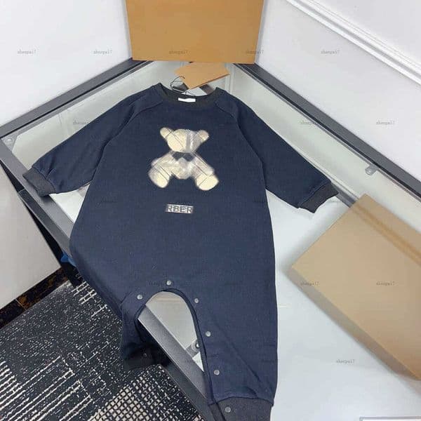 Fashion newborn jumpsuits black toddler romper designer Baby clothing Various styles Autumn infant bodysuit A141X04N081-a