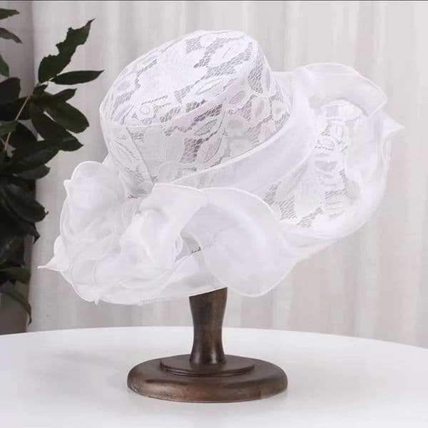 Summer Organza Church Derby Hat Fascinator Cap Women Lady Kentucky Tea Party Wedding Bow Hat Gorros Female 260421