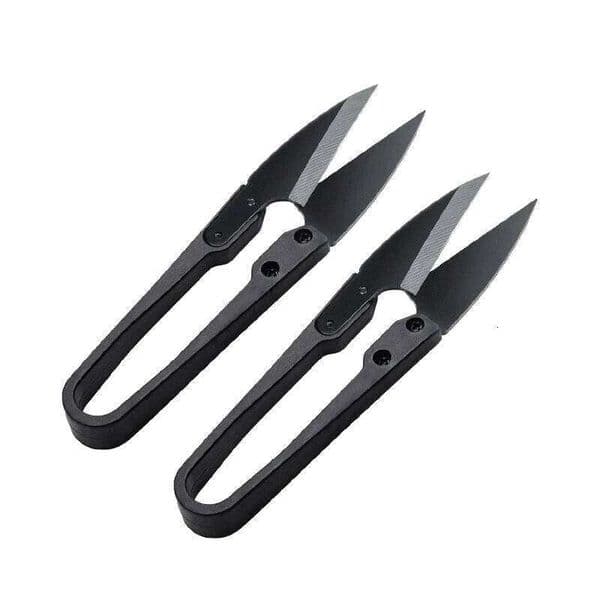 1/2pcs Stainless U-shaped Elastic Black Carbon Steel Clothing Needle Thread Sewing Scissors