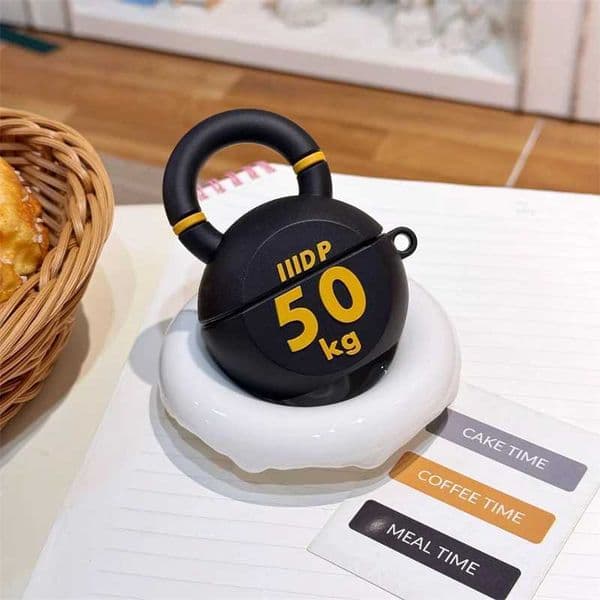 3D Kettlebell Cartoon Cute Earphone Case for AirPods 4 2024 argBox Sile Earphone Cover for AirPods Pro 2 1 2 3 Case J260423