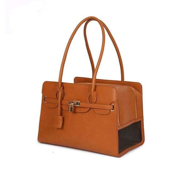 Travel Pet Cat Bags Breathable Waterproof Leather Small Dog Outdoor Shoulder Bag Folding Cats Carrying Handbag 26H0422