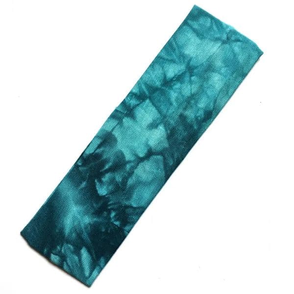 15 Colors Elastic Headbands for Fitness Yoga Running Women Cotton TieDye Hair Band Thin Breathable Sweatband 260422