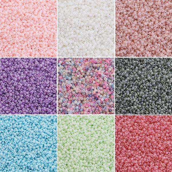 1000pcs 2mm Glass Seed Beads Colorful Spacer Loose for DIY Crafts Necklace Bracelet Earring Jewelry Making Accessories 260422