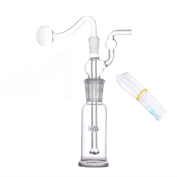 Wholesale 10mm Female Hookah Set Glass Oil Burner Bubbler Inner Perc Stem water bong With Curved Replaceable Smoking Oil banger Bowl Attachment