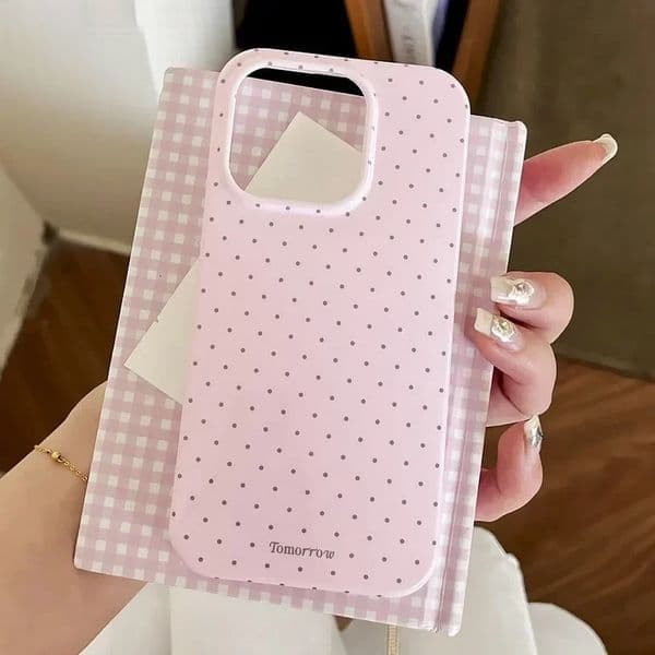 INS Polka Dot Small Fresh Mobile Phone Case 17 16 15 14 13 12 Pro Max 11 Ultra Slim Shockproof Cover for iPhone Air