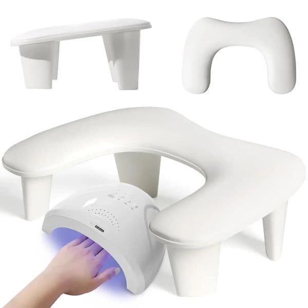 Two Hands Nail Art Hand Pillow Portable Removable Stand Tilt n Manicure Stand Hand Pillow PU Material Hand Pillow Cushion 260423