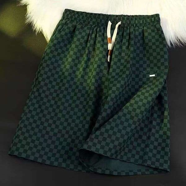 American-Style Retro High Street Loose Straight Shorts For Men Women, Spring And Autumn Trendy Brand Checkered Knee-Length Sports Pants