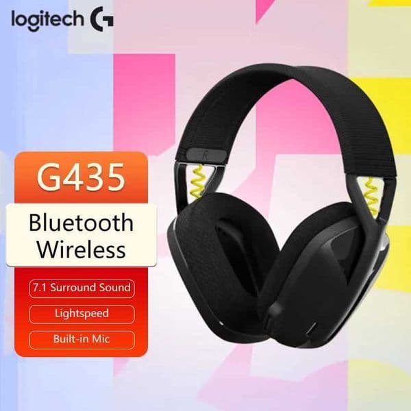 Logitech G435 Lightspeed Bluetooth Wireless Gaming Headset Surround Sound Earphones for PC Laptop Gaming and Music J260423