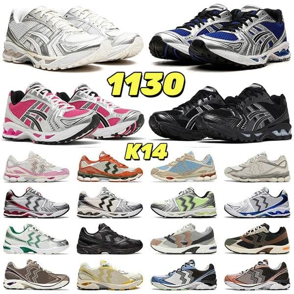 Designer shoes nyc 1130 running shoes K14 Metallic Silver Gold Chrome Toe Pink Foam Blue Tint mens womens outdoor sneakers chaussures trainers 36-47