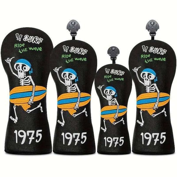 Surfing Skull Club Fashionable Cover, Golf Fairway Wood Cover - Driver/Fairway/ 26Y0423