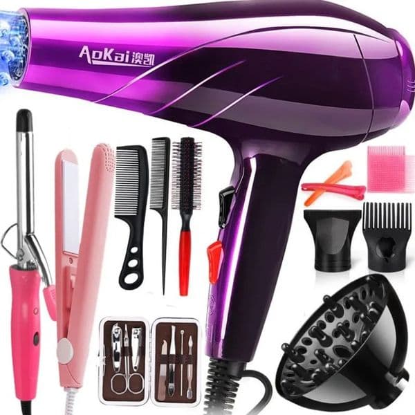 Professional Powerful Hair Dryer Fast Styling Blow Dryer And Cold Adjustment Air Dryer Nozzle For Barber Salon Tools 260423
