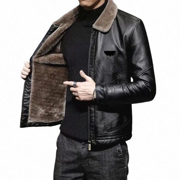 mens Jackets men's leather jacket designer Plush Faux Leather hoodie classic men Womens letter Coat Outerwear jacket for Couples hooded Windproof Outw f6Vz#