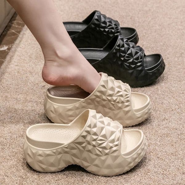 7CM Women Summer High Heeled Slippers Ladies Indoor Wedges Non-slips Sandals Couples Outdoor Beach Thick Sole EVA Flip Flops 260422