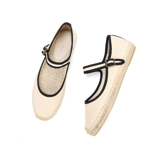 Stylish Mary Jane Espadrilles Womens Flat Shoes with Breathable Canvas Upper ladies loafers 260414ww
