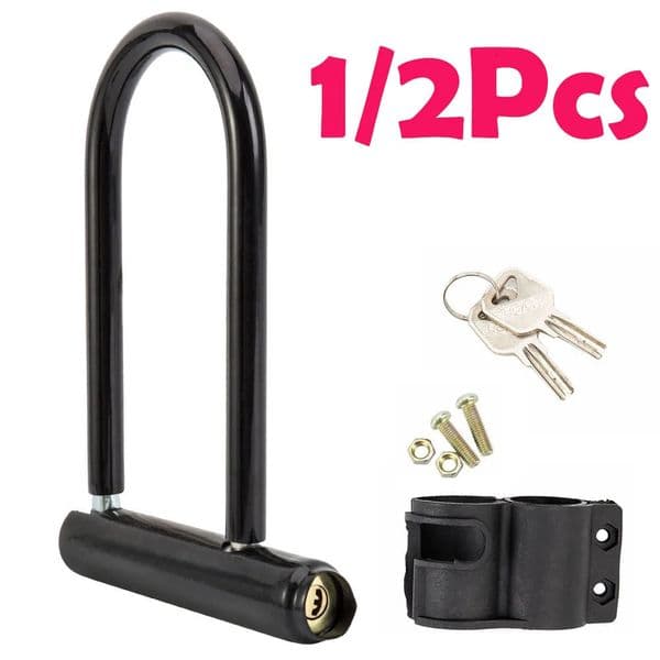 12 Set Bicycle U Lock Portables Mini Bike Wheel With Key Antitheft Safety Motorcycle Scooter Cycling Accessories 260422