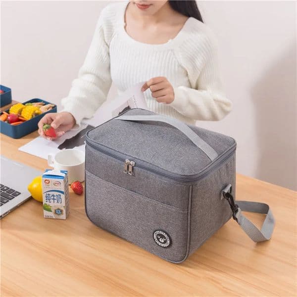 Capacity hand-held with shoulder strap insulated bag lunch box bag student thickened waterproof lunch bag-zmt 260422