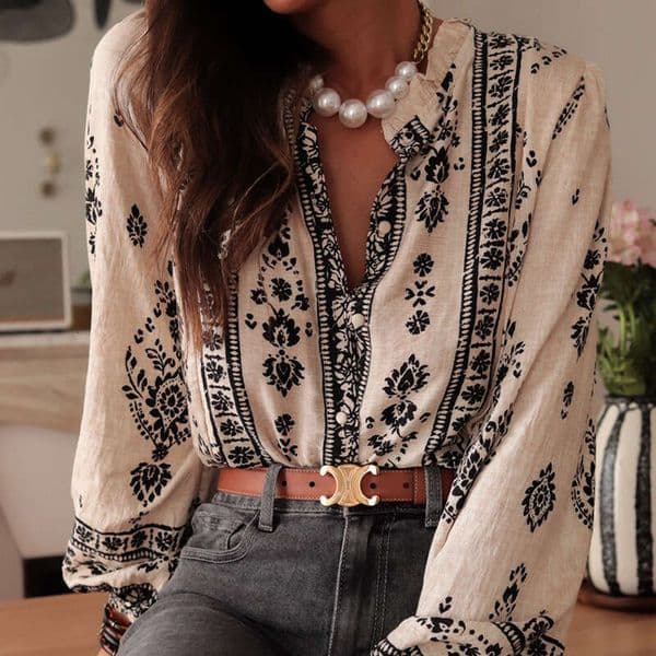 2026 Spring New European And American Women's Clothing French Style Elegant Lady Shirt Cotton Linen Long Sleeve Blouse