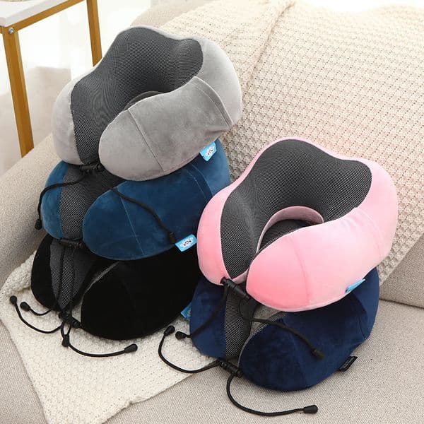 Magnetic Fabric and Memory Foam U-Shaped Pillow 4-Piece Set comfortable