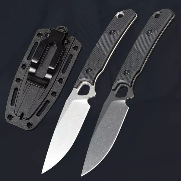 KS 2048 Durable Fixed Blade Knife - 8Cr13Mov Blade - Nylon Fiber Handle - Outdoor Multi-functional Portable Cutting Knife thumbnail 2