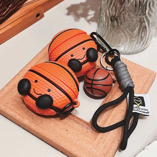 Cartoon Basketball Case for AirPods 4 AirPods 1 2 3 Pro Pro2 Bluetooth Earphones argBox Protective Earphone Case Cover J260423