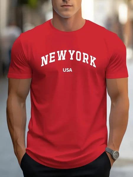 Free shipping luxury Men's t shirt Simple letter printed short sleeved summer top fashionable round neck T-shirt