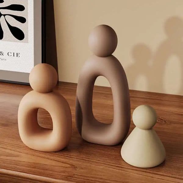 Simple Family Statue Modern Style Home Decor Hollow Sculpture Nordic Living Room Ornaments Bedroom Decoration Figurines Gift 260422