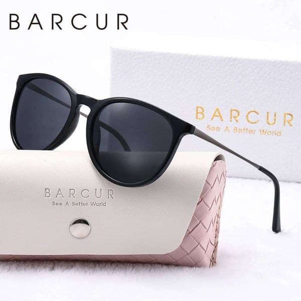 BARCUR Women Fashion Sunglasses Cat Eye Frame Outdoor Matte Sports Gift for Men Comfortable Wearing Photo Polarized 26W0423