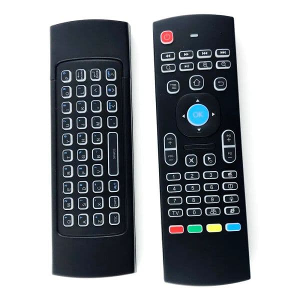 Tax Duty Free X8 Backlight MX3 Keyboard With IR Learning Qwerty 2.4G Wireless Remote Control 6Axis Fly Air Mouse Gampad For Android TV Box i8