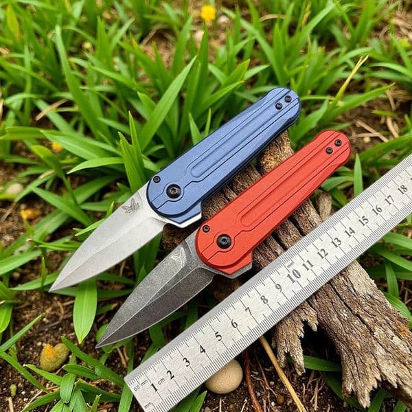 BM 491 Bugout AXIS Folding Knife Aluminum Handle Pocket Flipper Knife Assisted Manual Open Outdoor Camping EDC Fishing Multitool