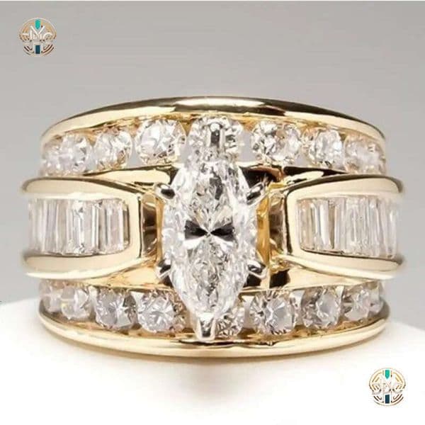 2025 New High-end Copper-inlaid Zircon Women's European Designer Wedding Ring And American Fashionable Engagement Jewelry Accessory