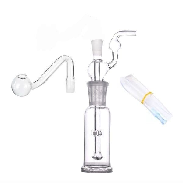 Thick heady Newest 10mm Female Hookah Set Glass Oil Burner Bubbler Inner Perc Stem water bong With Curved Replaceable Smoking Oil banger Bowl Attachment