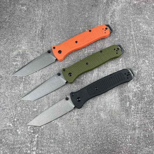 New 537 Bailout BM Knife Self Defense Pocket Knives Outdoor EDC Survival Flipper Folding Knife Camping Hunting Tool Nylon Handle