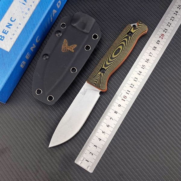 New BM 15002 Portable Fixed Knife S90V Blade G10 Handle folding knife Outdoor Knife Camping Durable Portable EDC Multitool EDC Knife