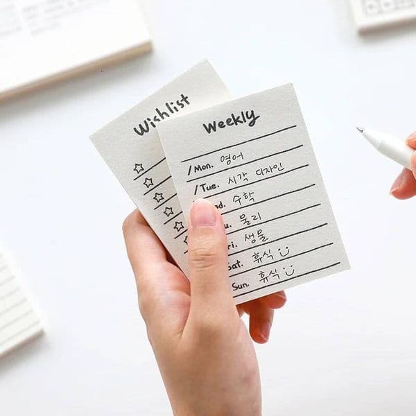 50 Sheets Portable Message Memo Notepad Schedule Planner Vocabulary Notebook Student Office Stationery Supplies