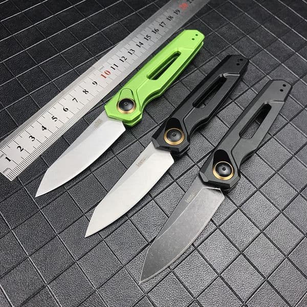 folding knife New 7550 Folding Knife High-Hardness 8Cr13Mov Blade T6 Aviation Aluminum Handle Practical Outdoor Camping Self-Defense EDC Tool