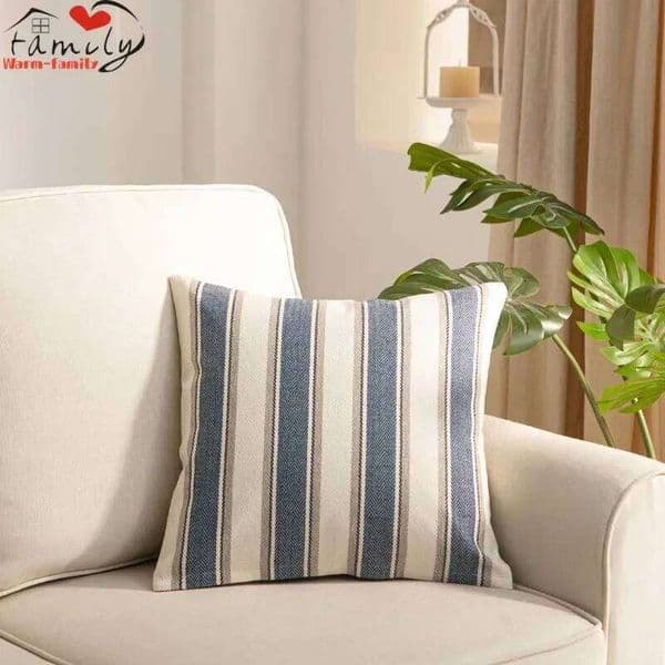 Pillow Case Home Decoration Salon Cushion Cover Solid Pillowcase with Zipper Cotton Linen for Sofa Car Chair 45x45 40X40 26L0424