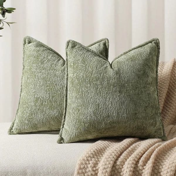 Pillow Case Ins Nordic Cushion Cover Thickened Chenille Throw Pillow Covers Green Decorative 45x45/50x50/65X65cm Sofa Bed Living Room Decor 260423