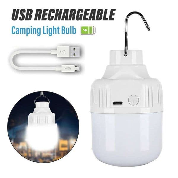 Super Bright Camping Light Rechargeable LED Flashlight Outdoor Lantern With Portable Hook And 3 Lighting Modes S260423