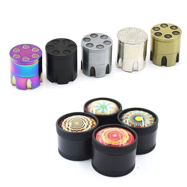 Wholesale Bullet Shape Colorful Zinc Alloy Mini Herb Grinder Spice Miller Crusher Mini 30mm Beautiful 3D colorful Unique Design Smoking tobacco grinders