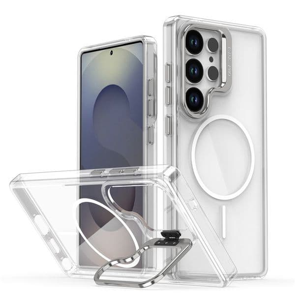 For Magsafe Magnetic Transparent Case Wireless Charging For Samsung Galaxy S24 S23 S22 FE Plus Ultra A14 A15 A35 A34 A52 A53 A54 Soft Cover