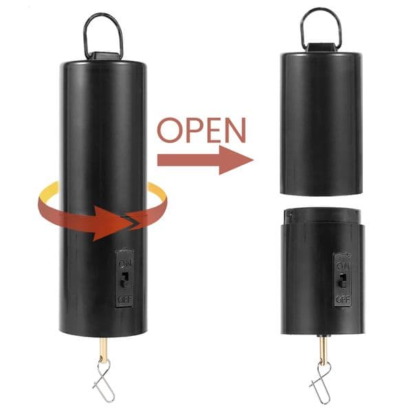 Hanging Rotating Motor Battery Powered Wind Spinner with 6 Pounds WeightBearing Capacity 30RPM Chime 260423