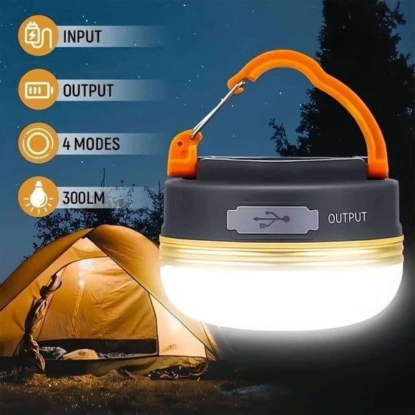 10W LED Portable Light Built-in 1800mAh Battery USB Rechargeable Tent Lantern Outdoor Hiking Night Hanging Camping Lamp S260423