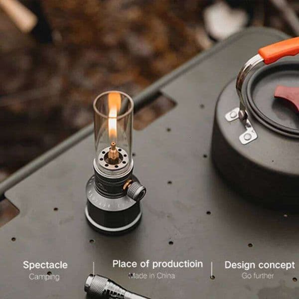 Outdoor Portable Gas Candle Lantern Tent Lights Camping Hiking Backpacking Picnic Fishing Lamp Retro Light Aluminum Alloy S260423