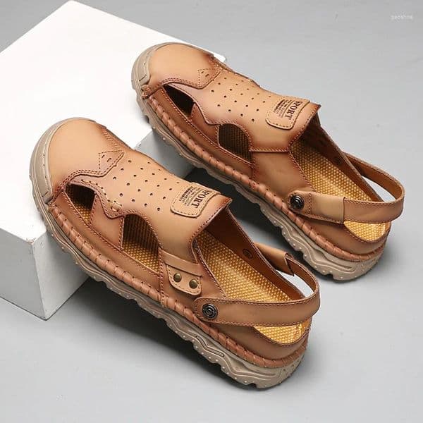 Sandals Summer Men's Dual-Purpose Slippers Style Male Half Drag Leisure Walk Outdoor Slides Flip Flops Non-Slip Beach Shoes