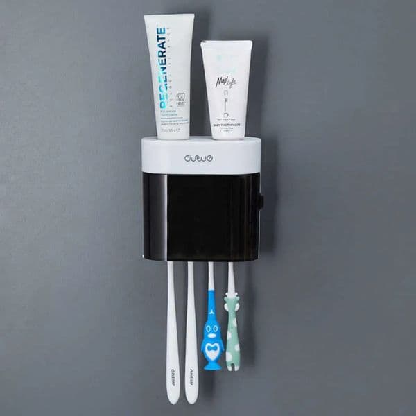 Designer Bathroom Automatic Toothpaste Dispenser Squeezer Accessories h Wall Pastemounted Toothbrush Cup Storage Holder Free Shipping 1